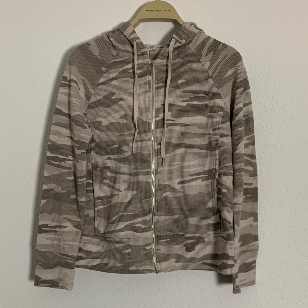 Rachel Zoe Taupe Camouflage Hoodie